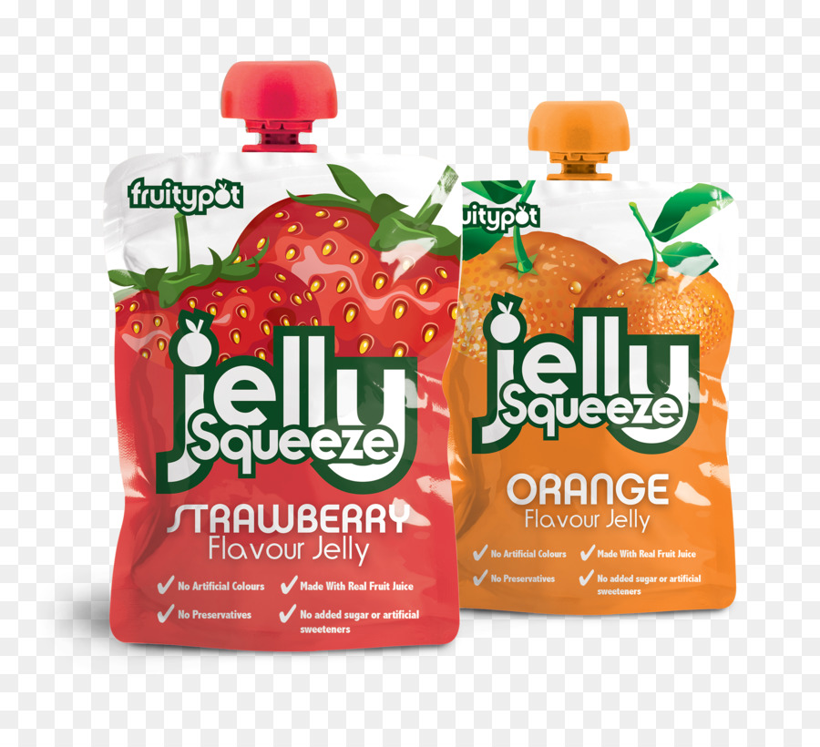 Jus，Jellysqueeze Fraise 95g Pack De 16 PNG