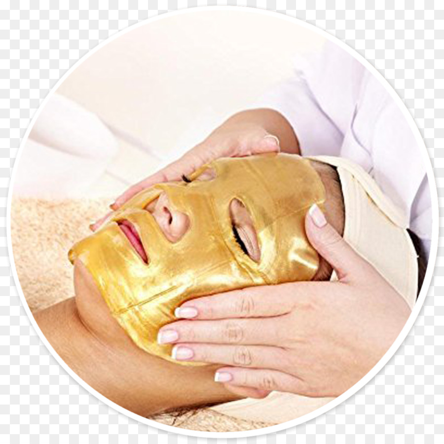 Masque Facial Doré，Soin Du Visage PNG