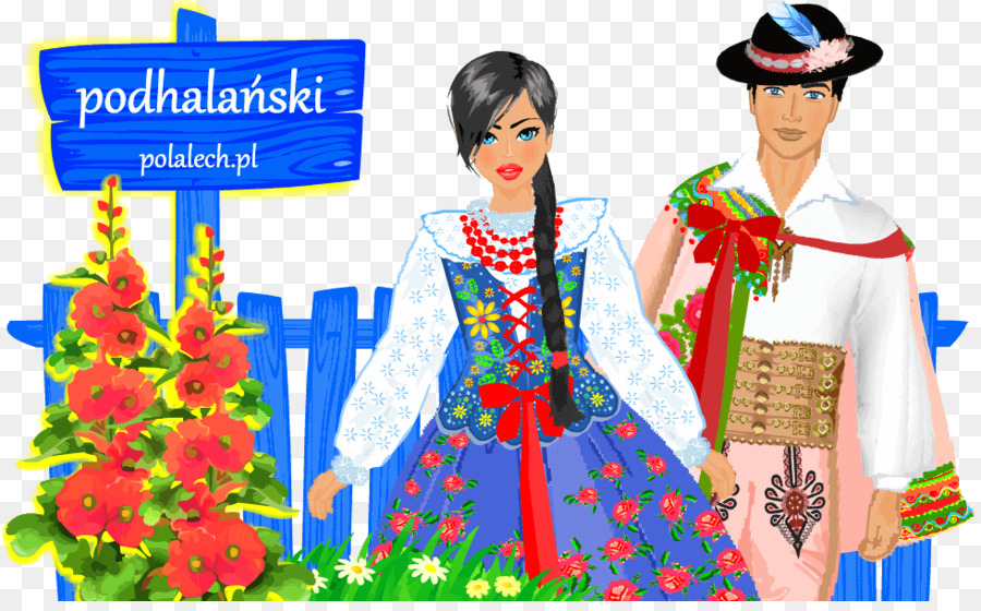 Couple Polonais Traditionnel，Costume PNG