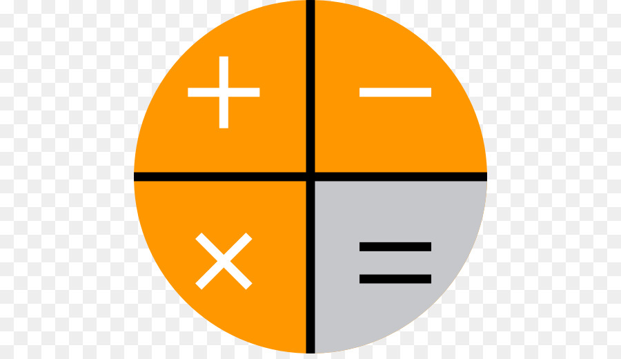 Icône De Calculatrice Orange，Mathématiques PNG