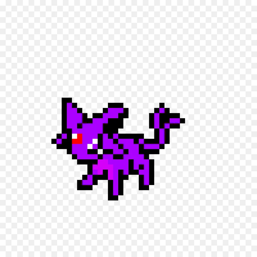 Pixel Art Chat Violet，Chat PNG