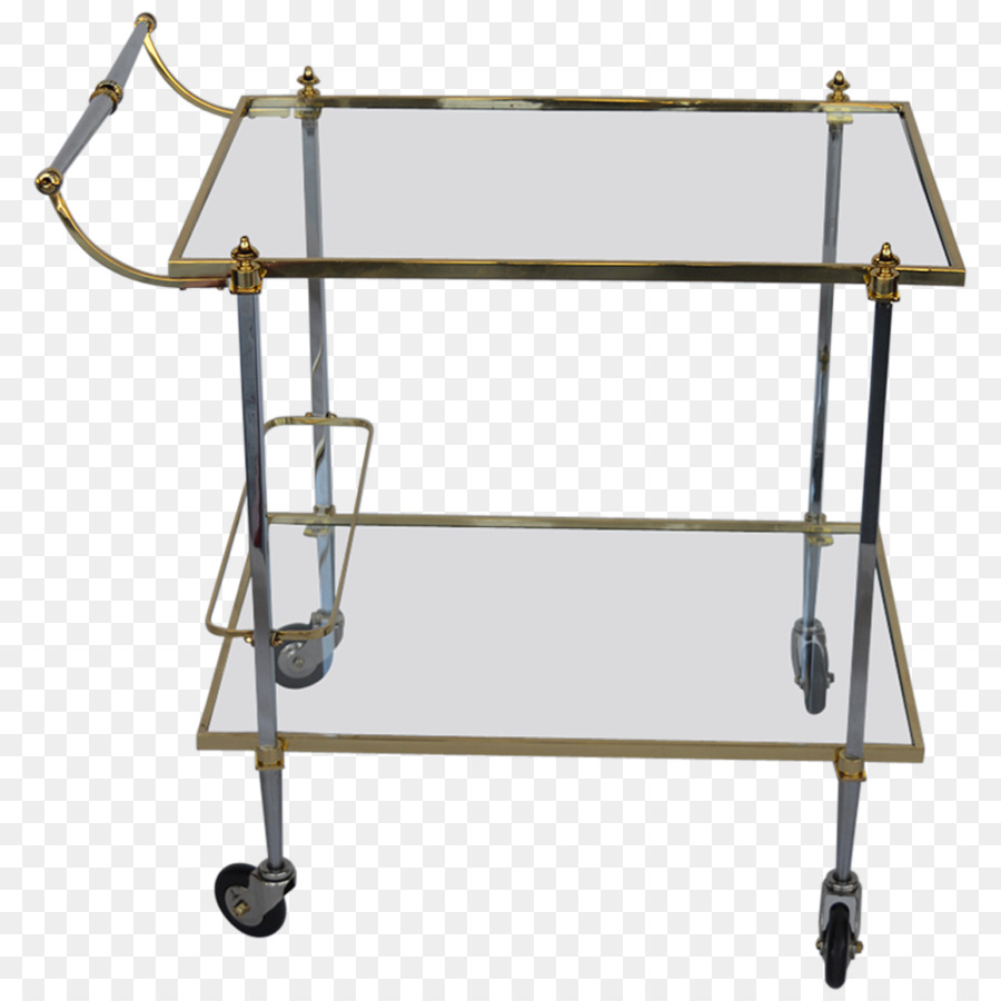 Chariot De Service En Verre，Panier PNG