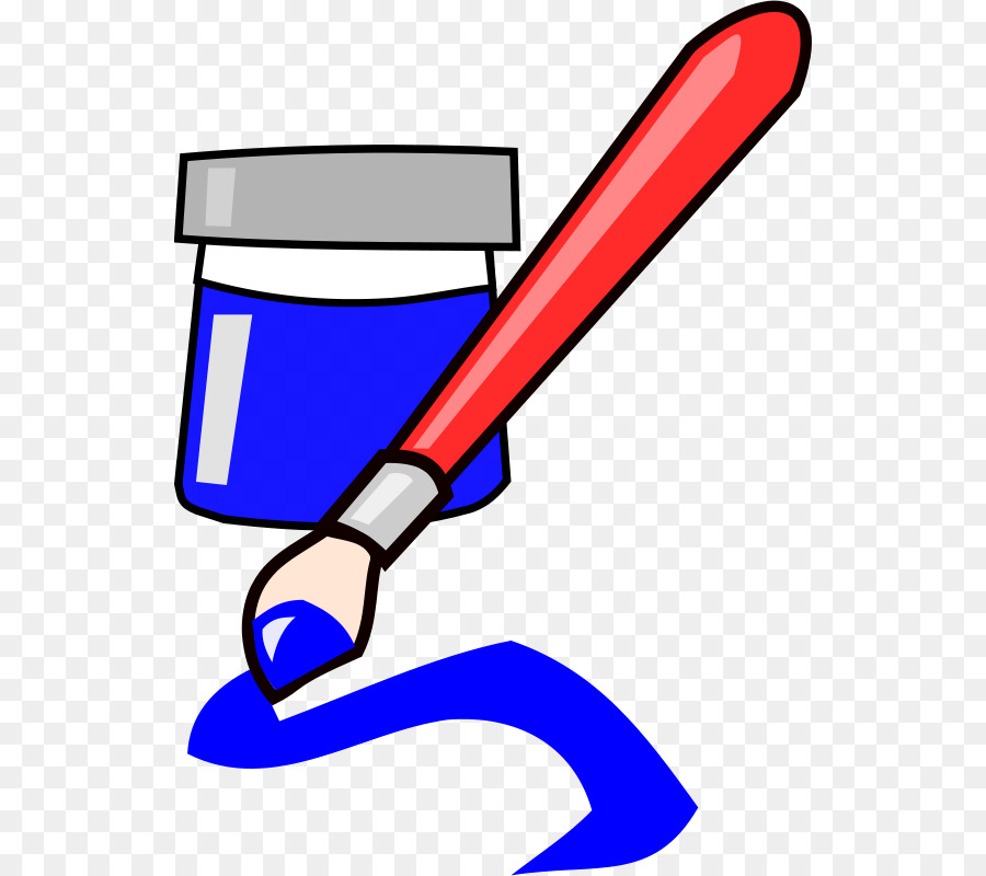 Pinceau，Peinture Bleue PNG