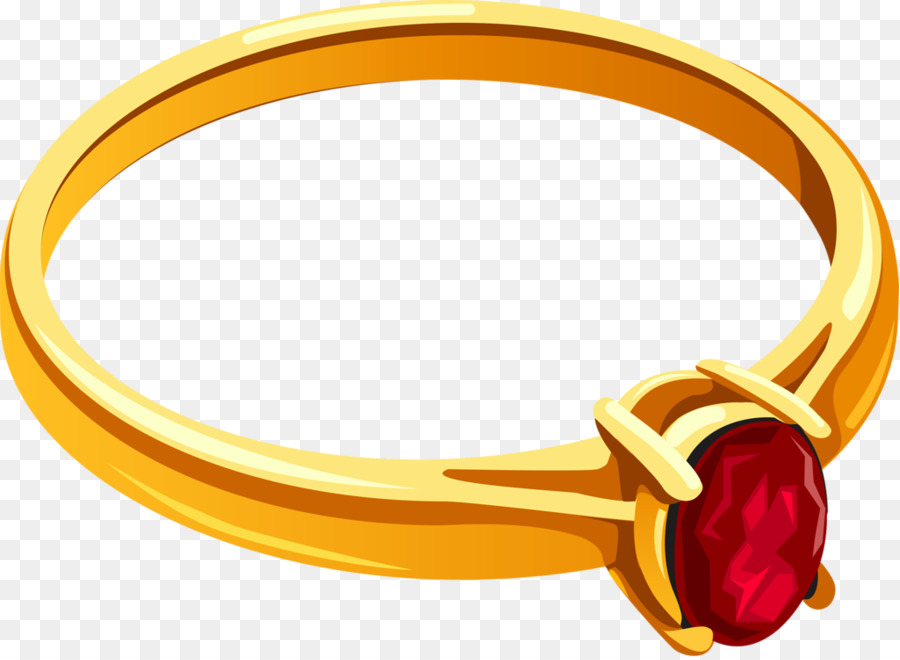 Bague En Or Avec Pierre Rouge，Anneau PNG