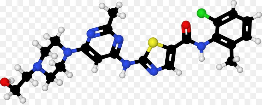 Le Dasatinib，Ballandstick Modèle PNG