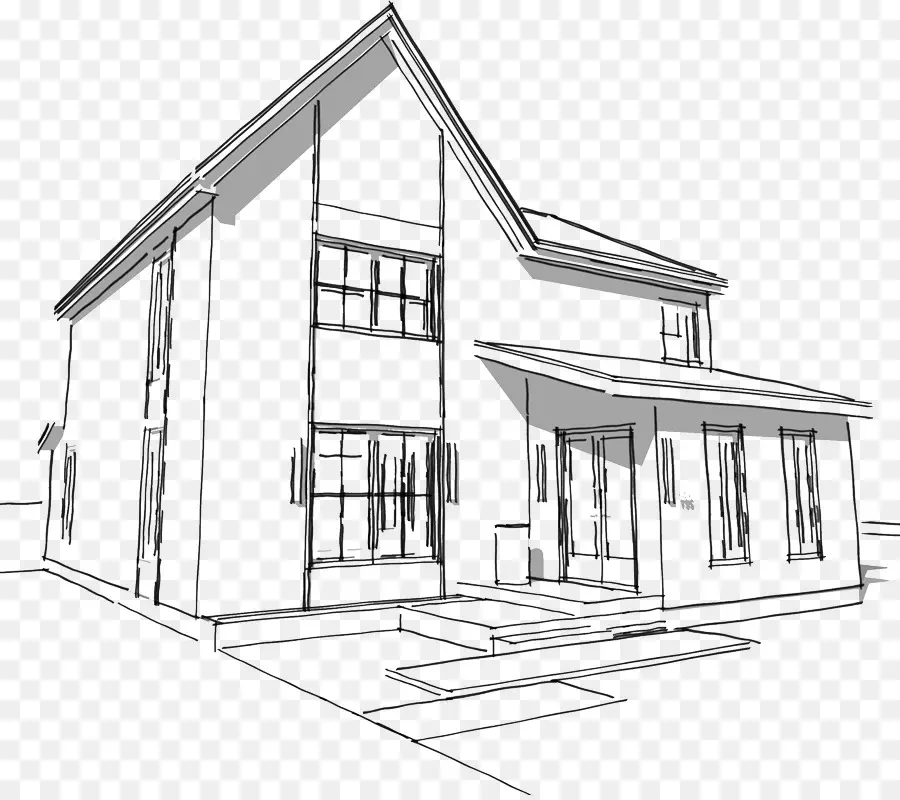 Croquis De Maison，Architecture PNG