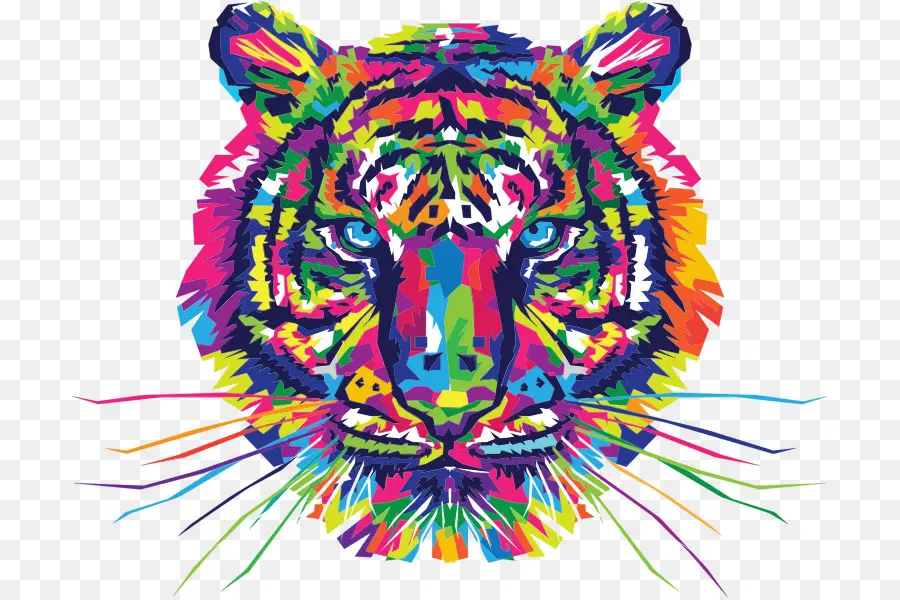 Tigre Coloré，Animal PNG