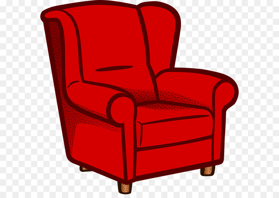 Fauteuil Rouge，Meubles PNG