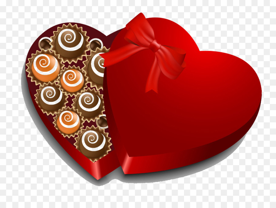 Boîte De Chocolats En Forme De Coeur，Bonbons PNG