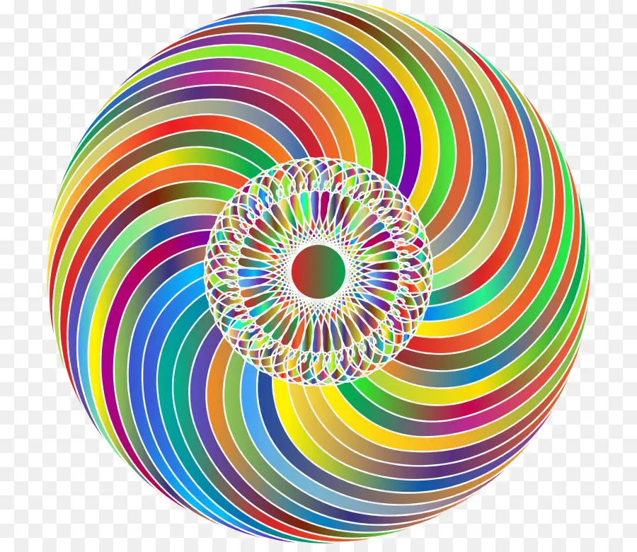 Spirale Colorée，Modèle PNG