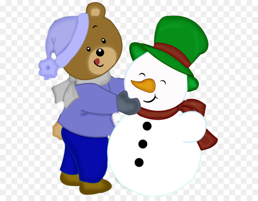 Ours Et Bonhomme De Neige，Hiver PNG