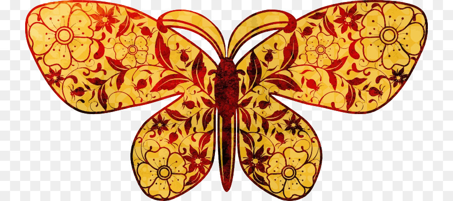 Papillon，Floral PNG