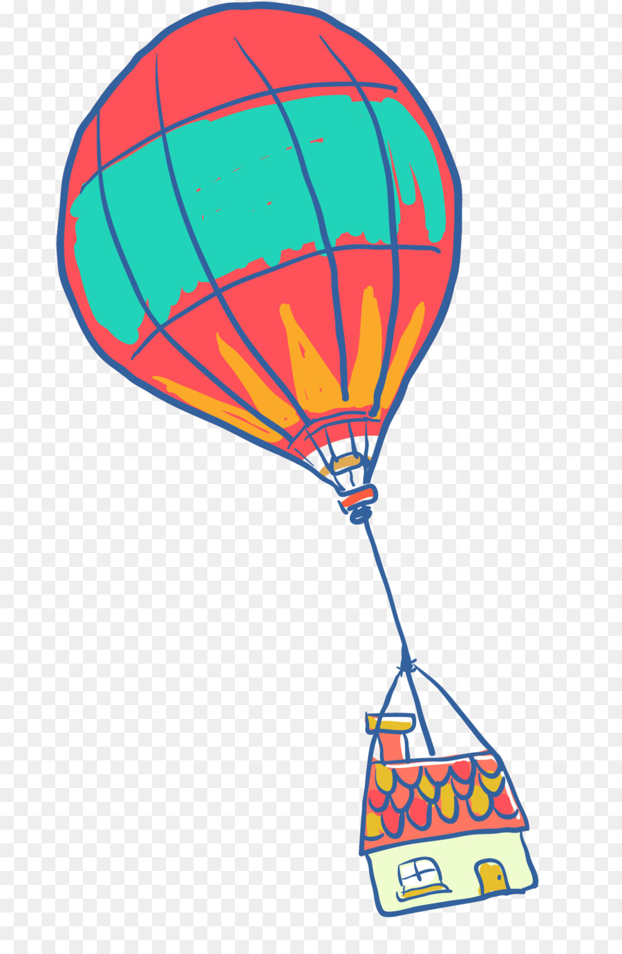 Montgolfière，Rouge PNG