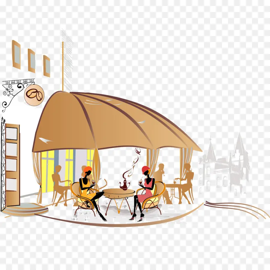 Café，De Plein Air PNG