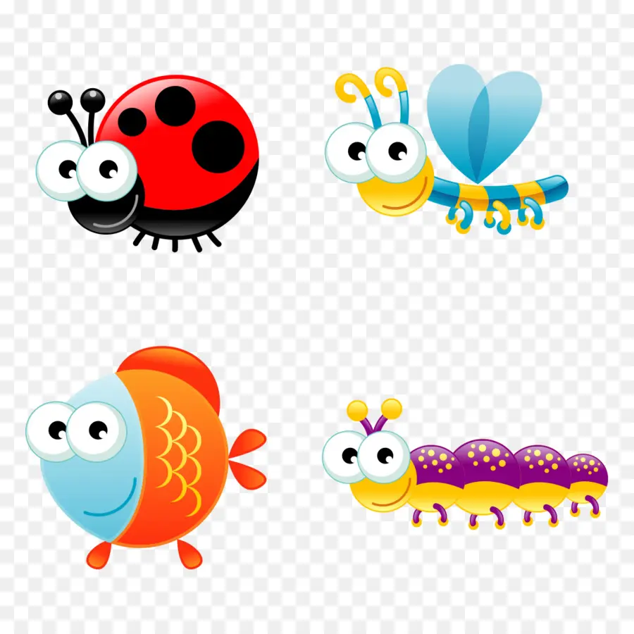 Insectes De Dessin Animé，Coccinelle PNG