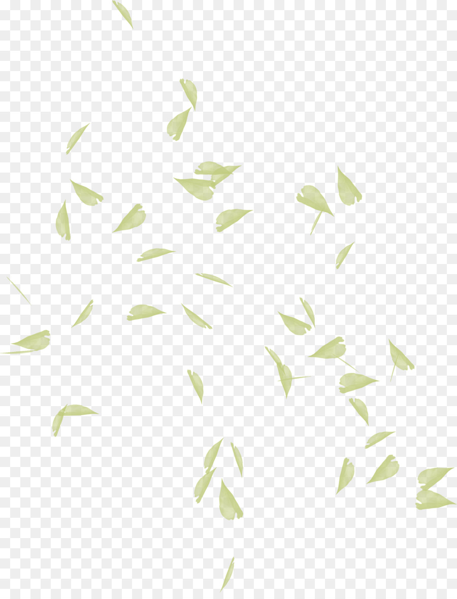 Feuilles Qui Tombent，Vert PNG