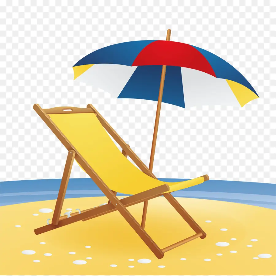 Chaises De Plage，Parapluie PNG