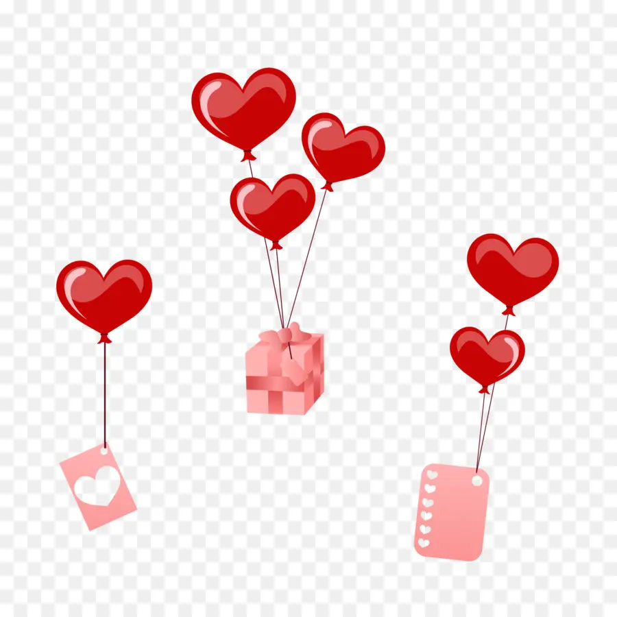 Ballons Coeur，Amour PNG