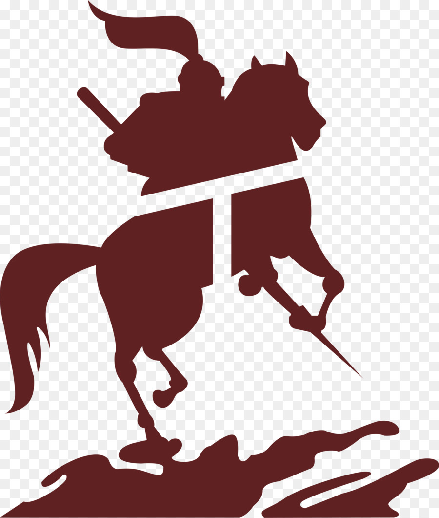 Chevalier Rouge à Cheval，Drapeau PNG