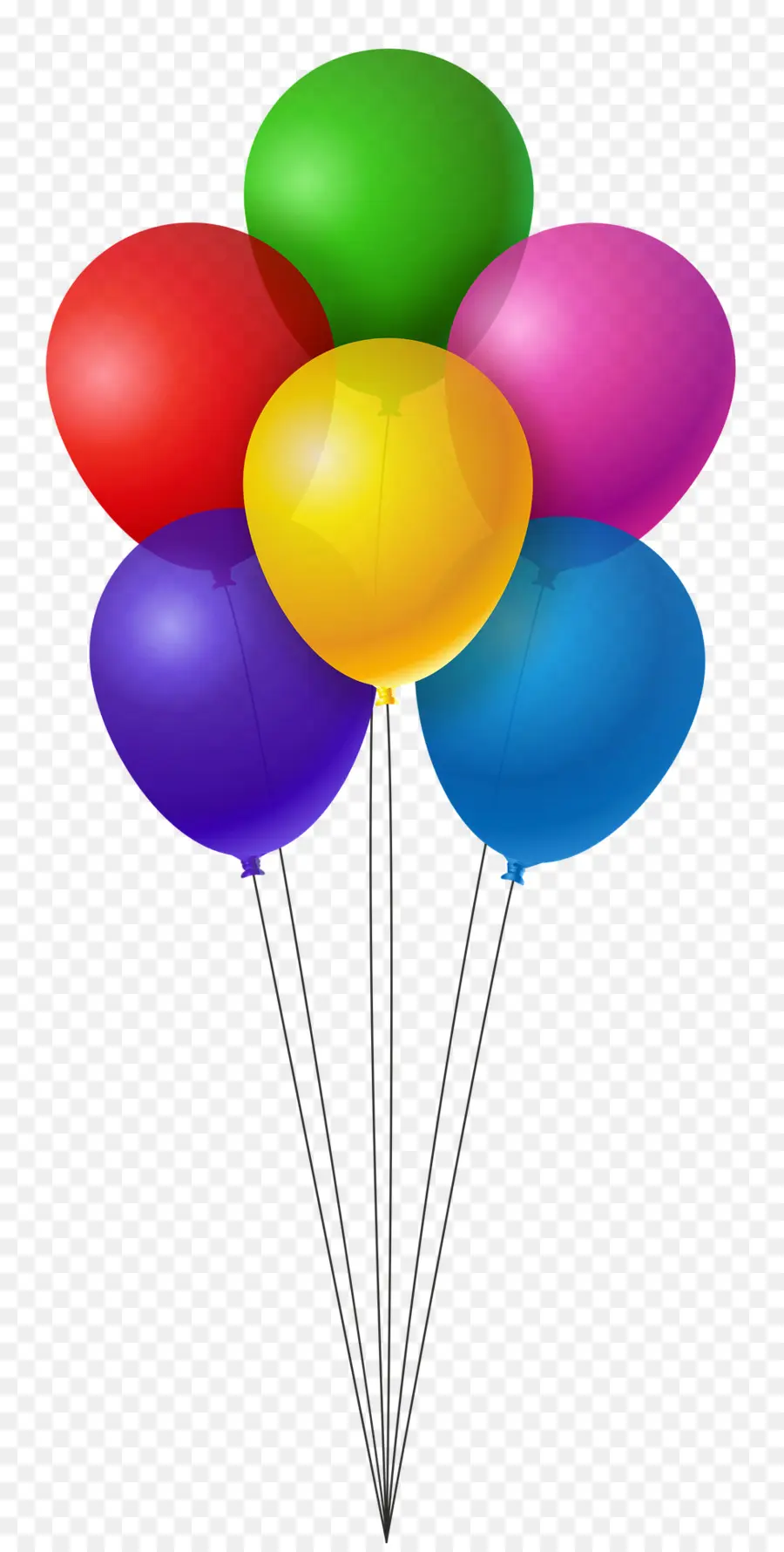 Ballons Colorés，Rouge PNG