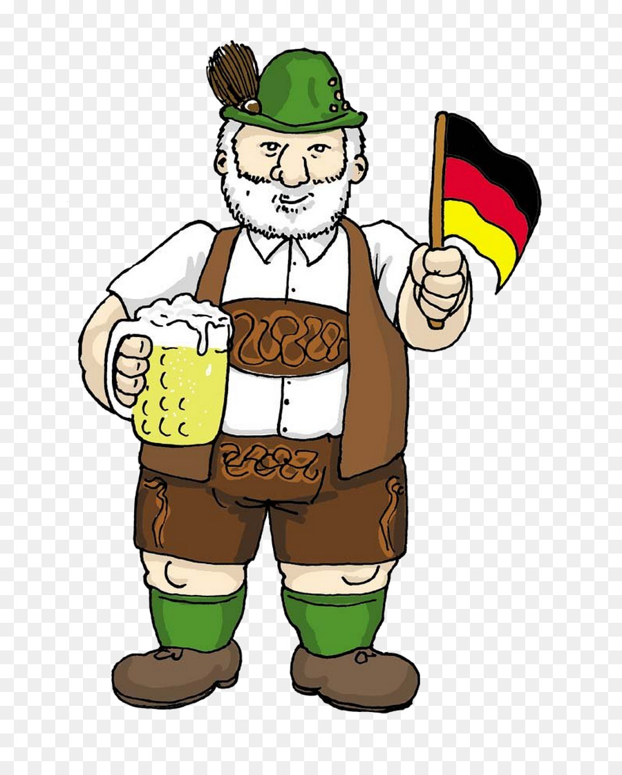 Homme Allemand Avec De La Bière，Fête De La Bière PNG