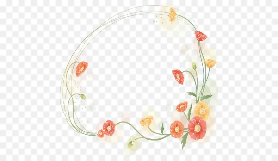 Cadre Floral，Fleurs PNG