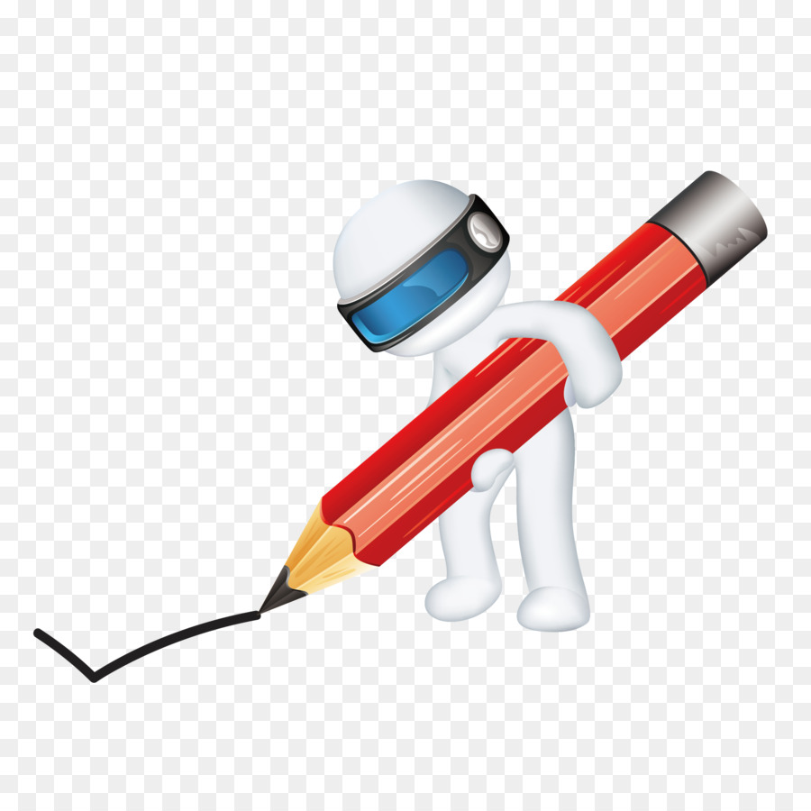 Robot Avec Un Crayon，Dessin PNG