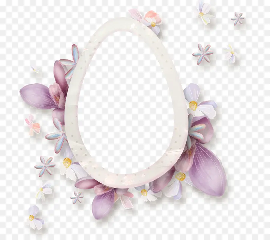 Cadre D'oeuf Floral，Fleurs PNG