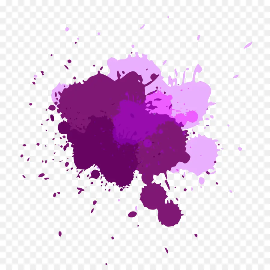 Aquarelle Violette，éclabousser PNG