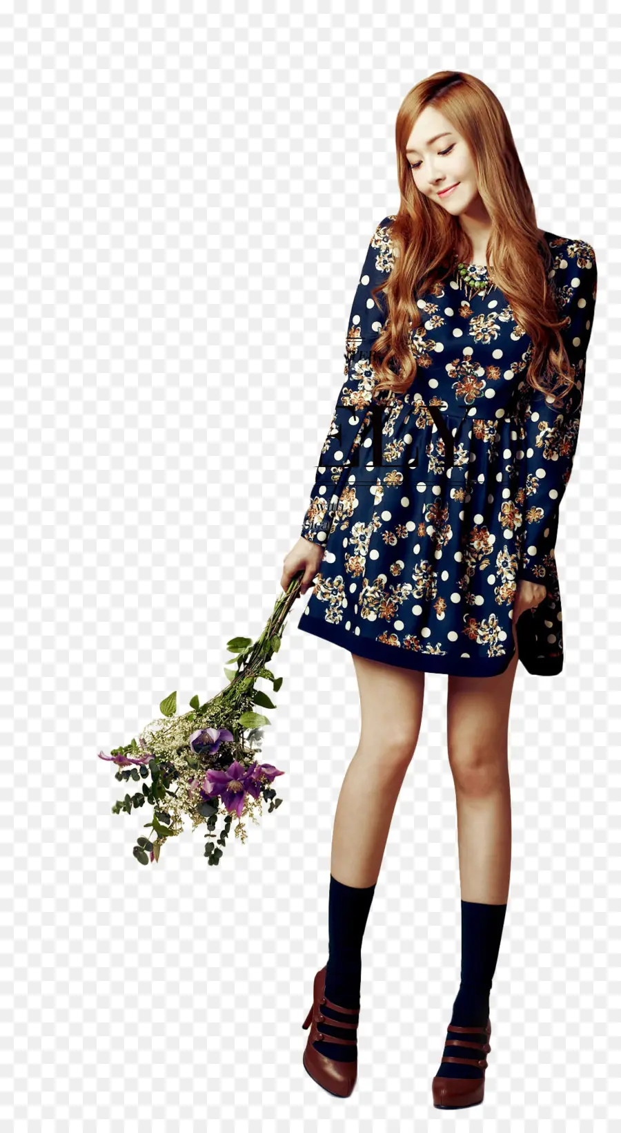 Femme Aux Fleurs，Robe PNG