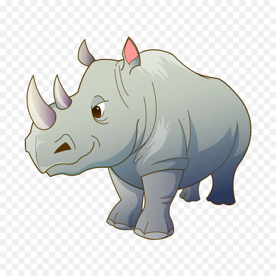 Rhinocéros，Dessin Animé PNG