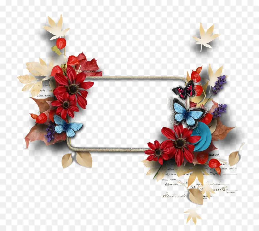 Cadre Floral，Fleurs PNG