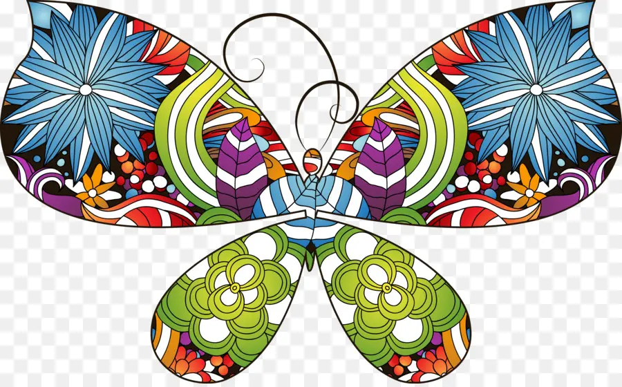 Papillon Coloré，Ailes PNG