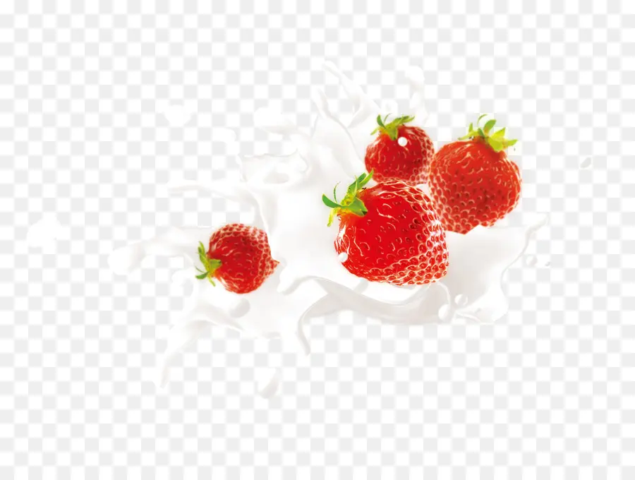 Fraises，Lait PNG