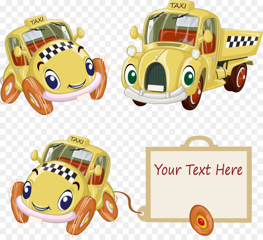 Taxis De Dessin Animé，Souriant PNG