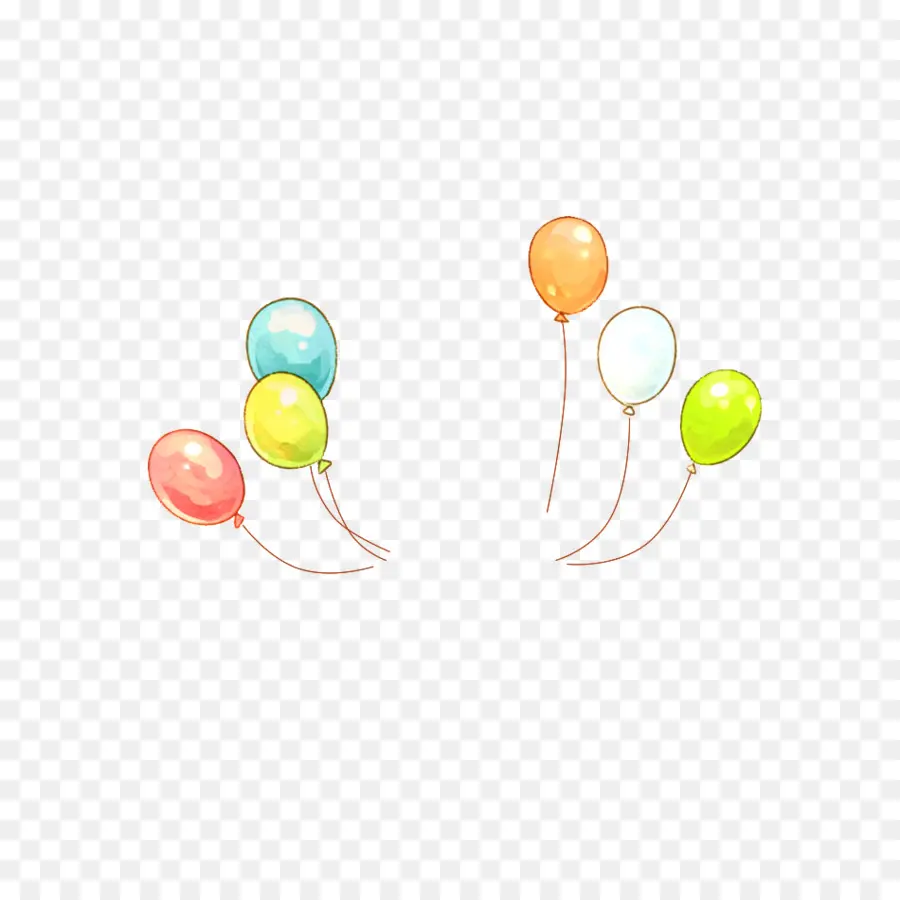 Ballons Colorés，Faire La Fête PNG