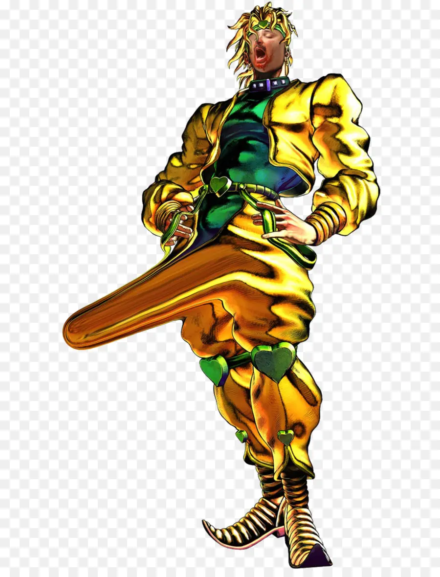 Personnage D'anime En Tenue Jaune，Pose PNG