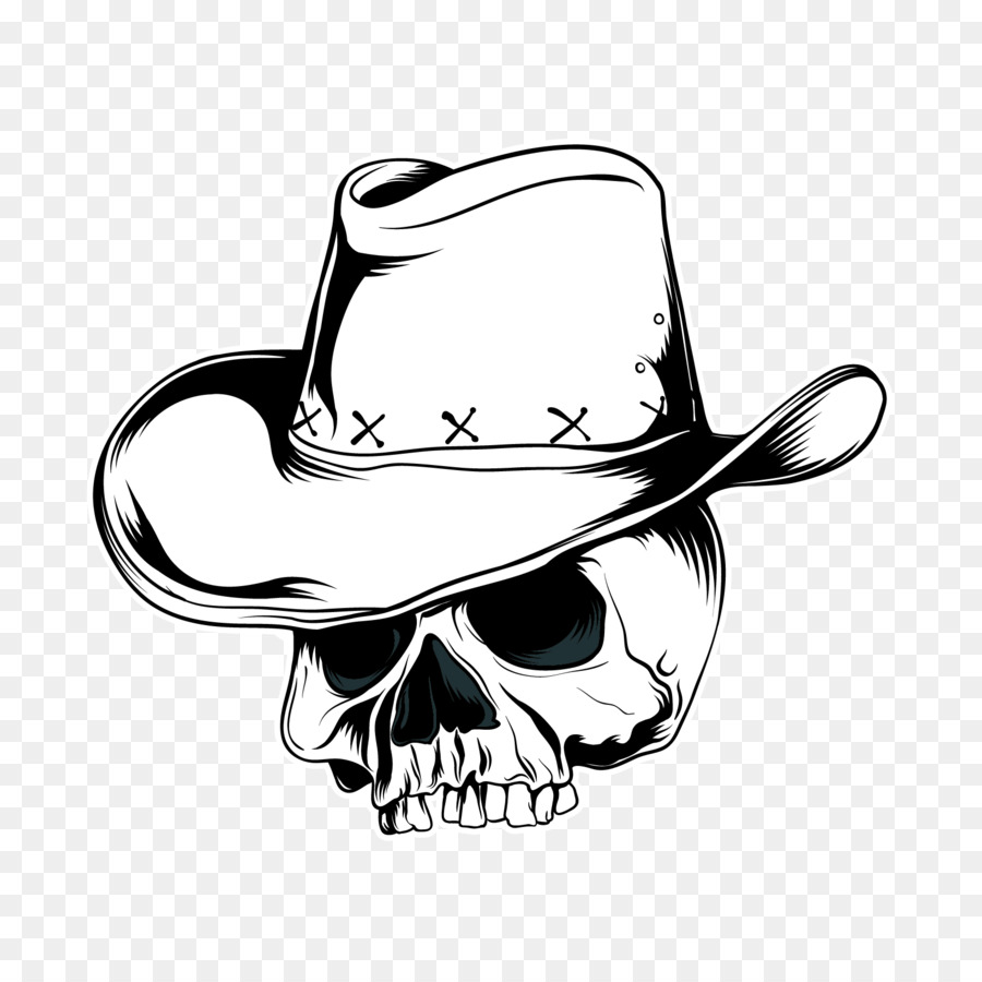 Chapeau De Cow Boy，Crâne PNG