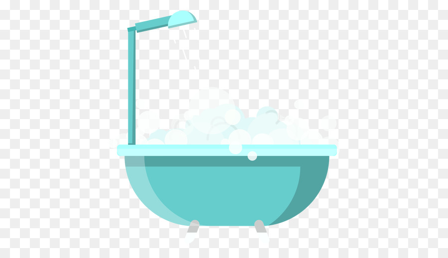 Baignoire Bleue，Douche PNG