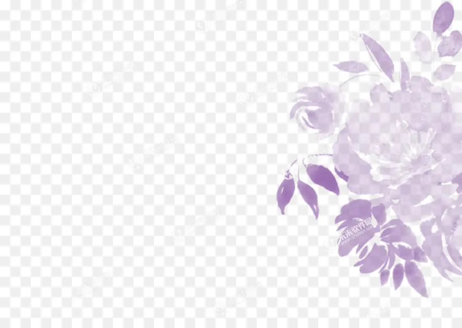 Motif Floral Violet，Fleurs PNG