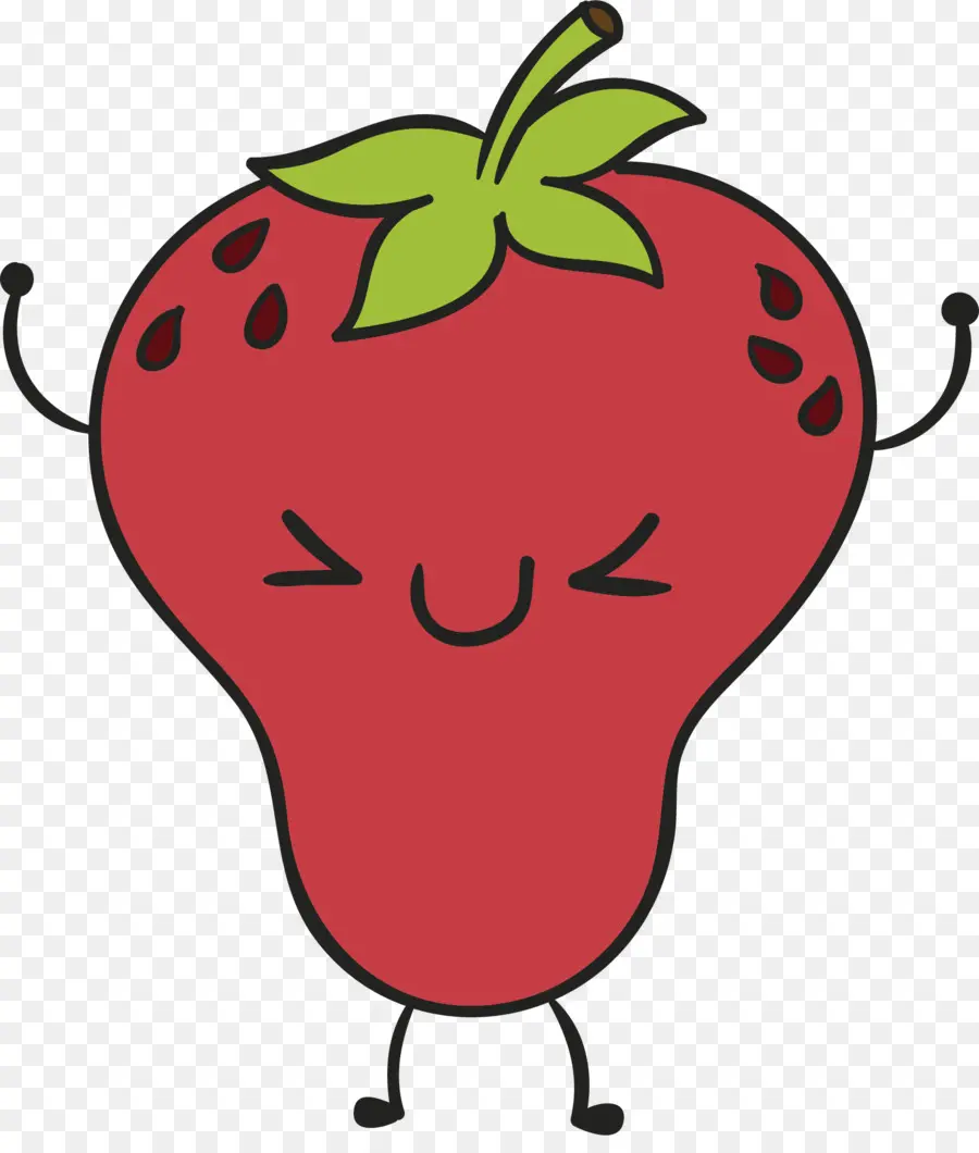 Caricature De Fraise，Mignon PNG