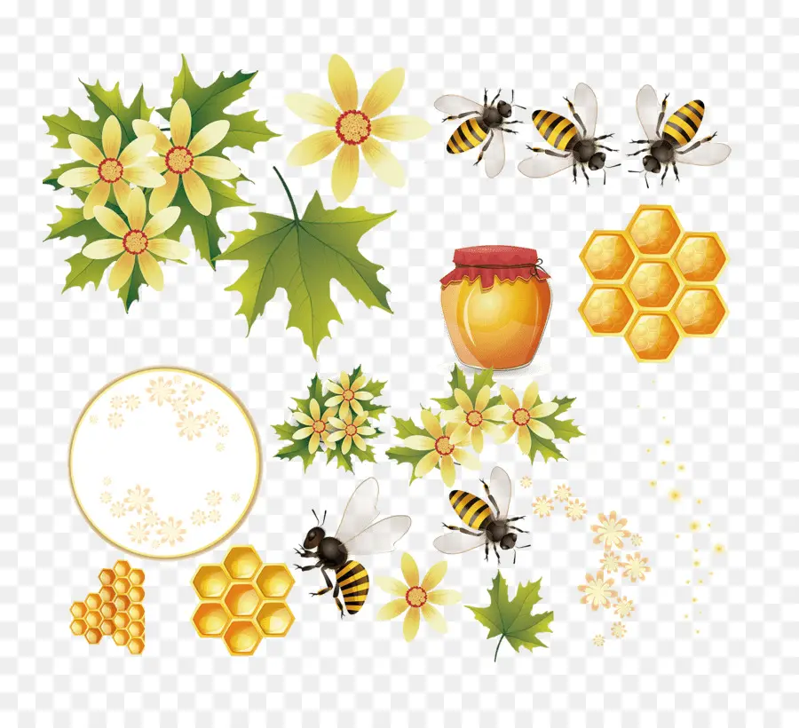 Les Abeilles Et Le Miel，Fleurs PNG