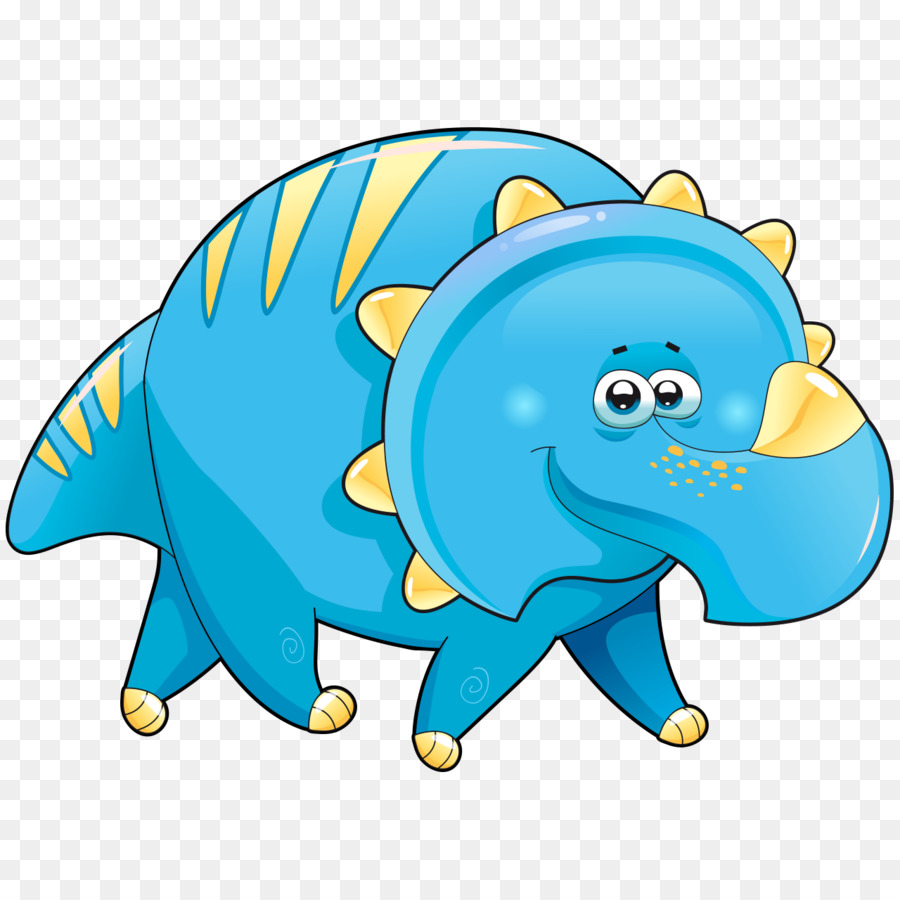 Dragon De Dessin Animé，Bleu PNG