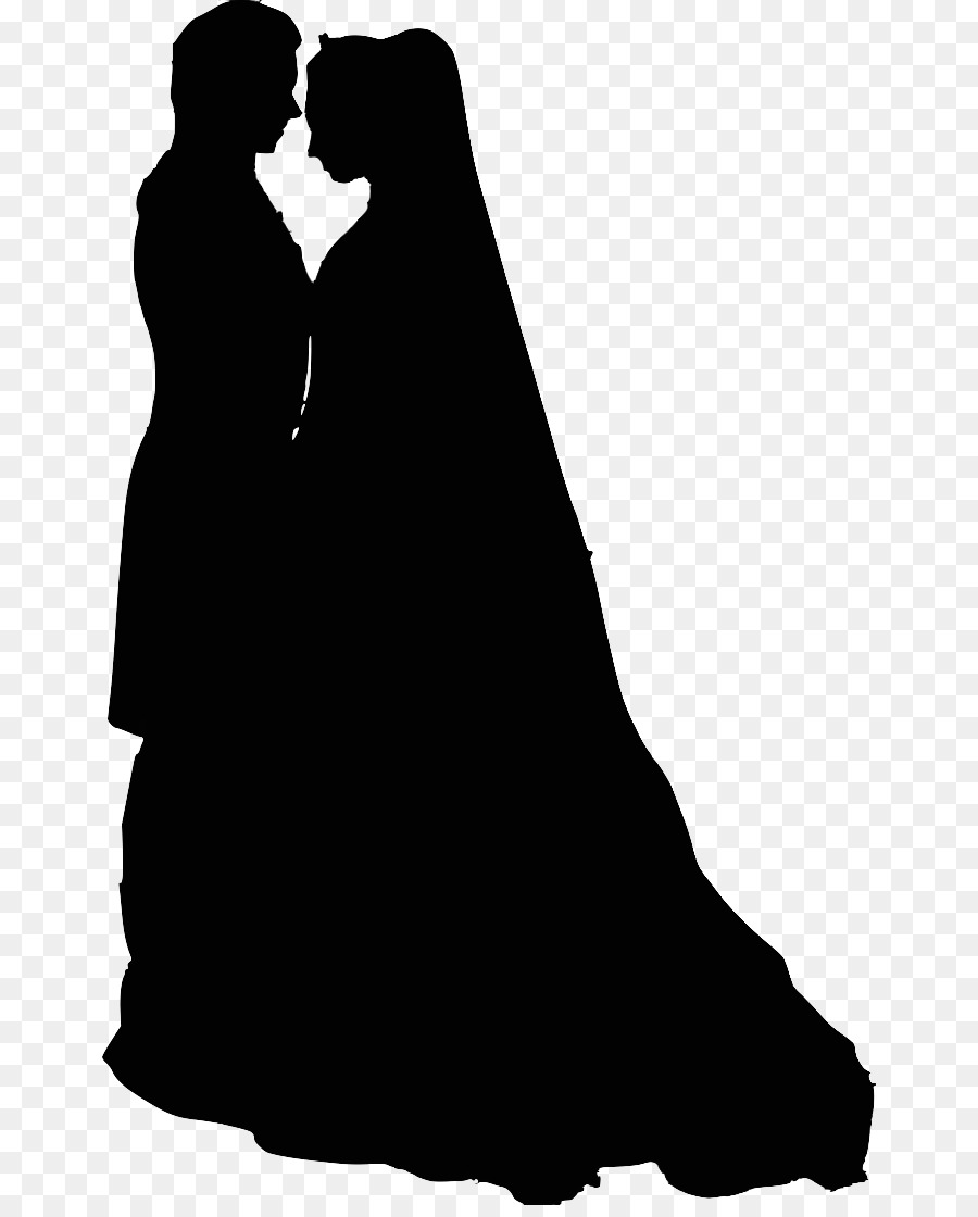 Silhouette Couple，Danse PNG