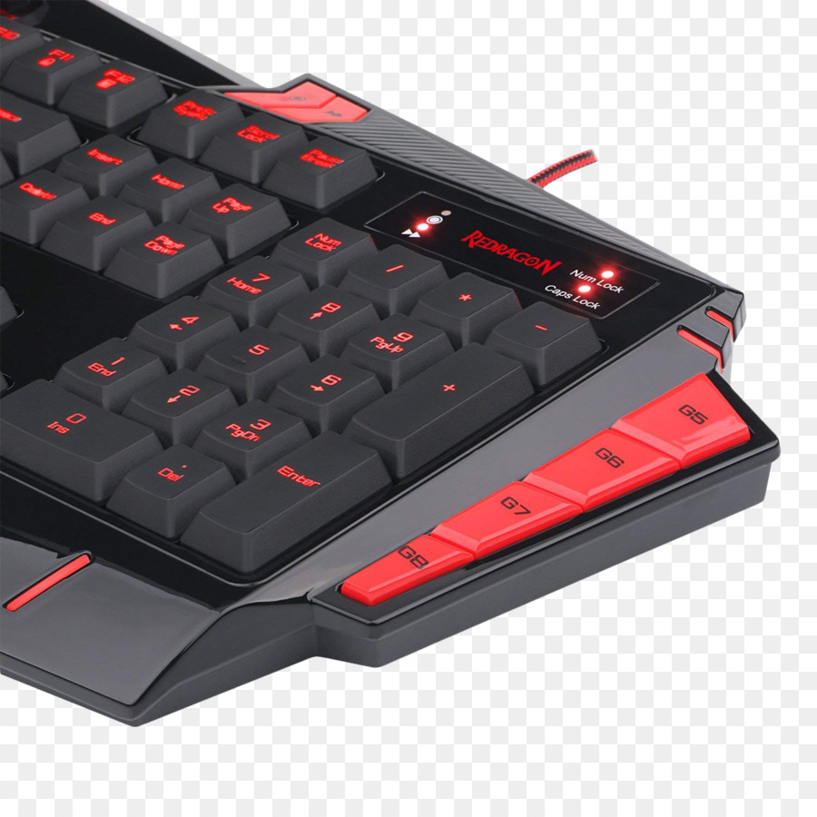 Clavier Noir，Rétroéclairage Rouge PNG