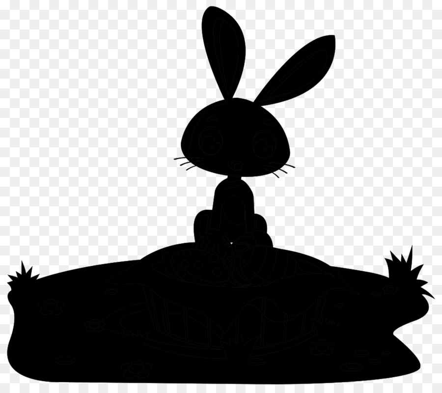 Silhouette De Lapin Noir，Lapin PNG