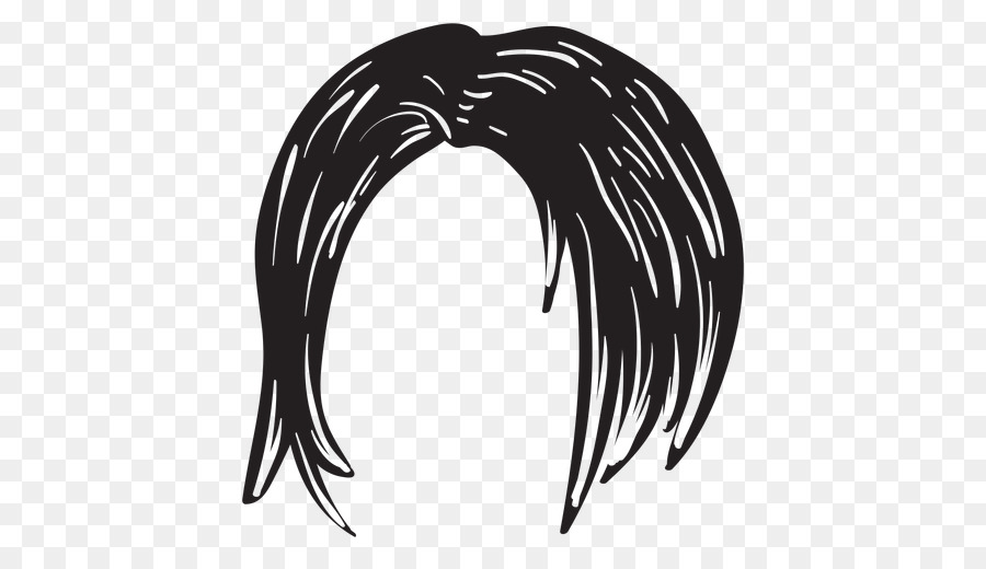 Silhouette De Cheveux Noirs，Court PNG