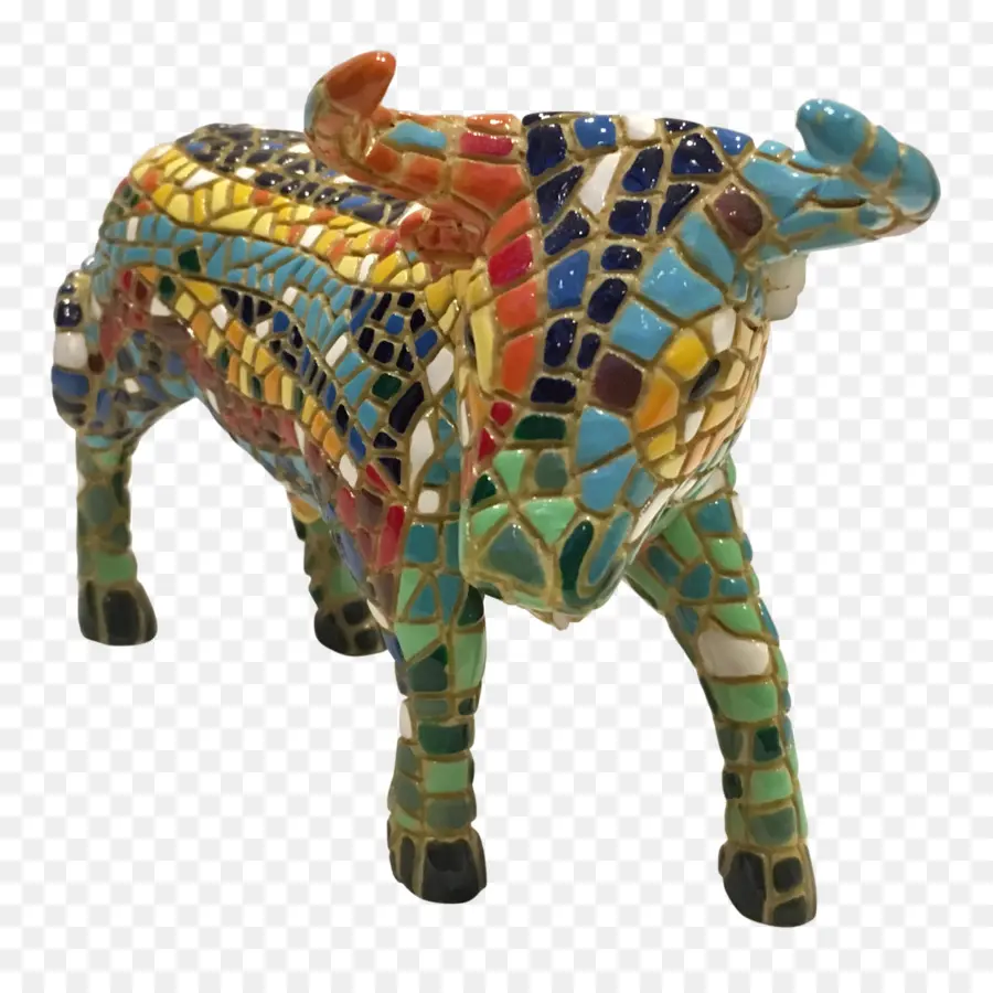 Taureau Mosaïque，Coloré PNG