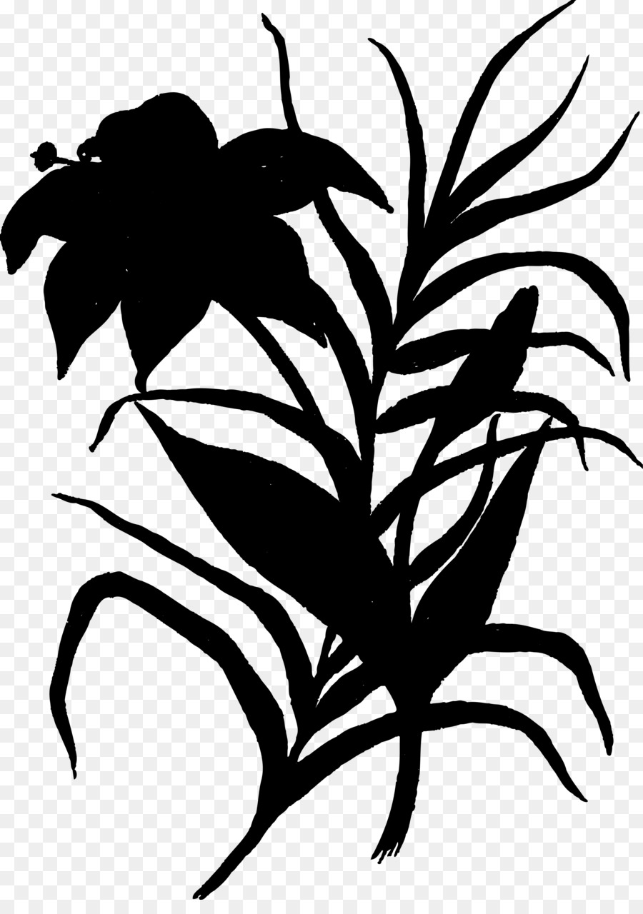 Plantes Silhouettes，Fleurs PNG