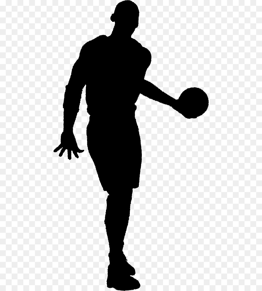 Silhouette De Joueur De Basket Ball，Balle PNG